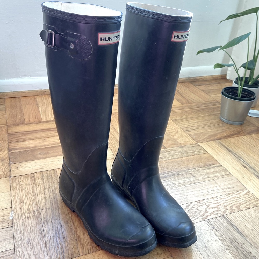 Hunter brand rain boots